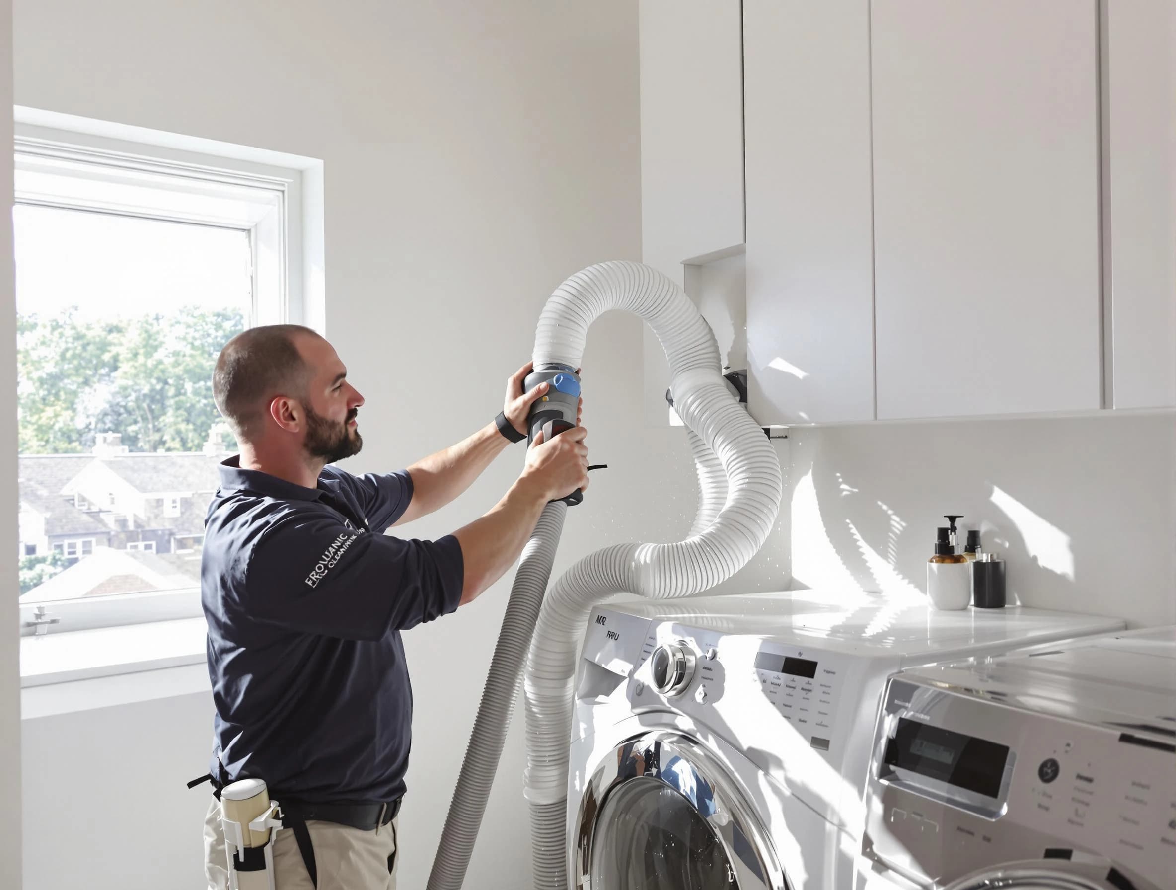 Certified Villa Rica Dryer Vent Cleaning technician performing dryer vent cleaning in Villa Rica