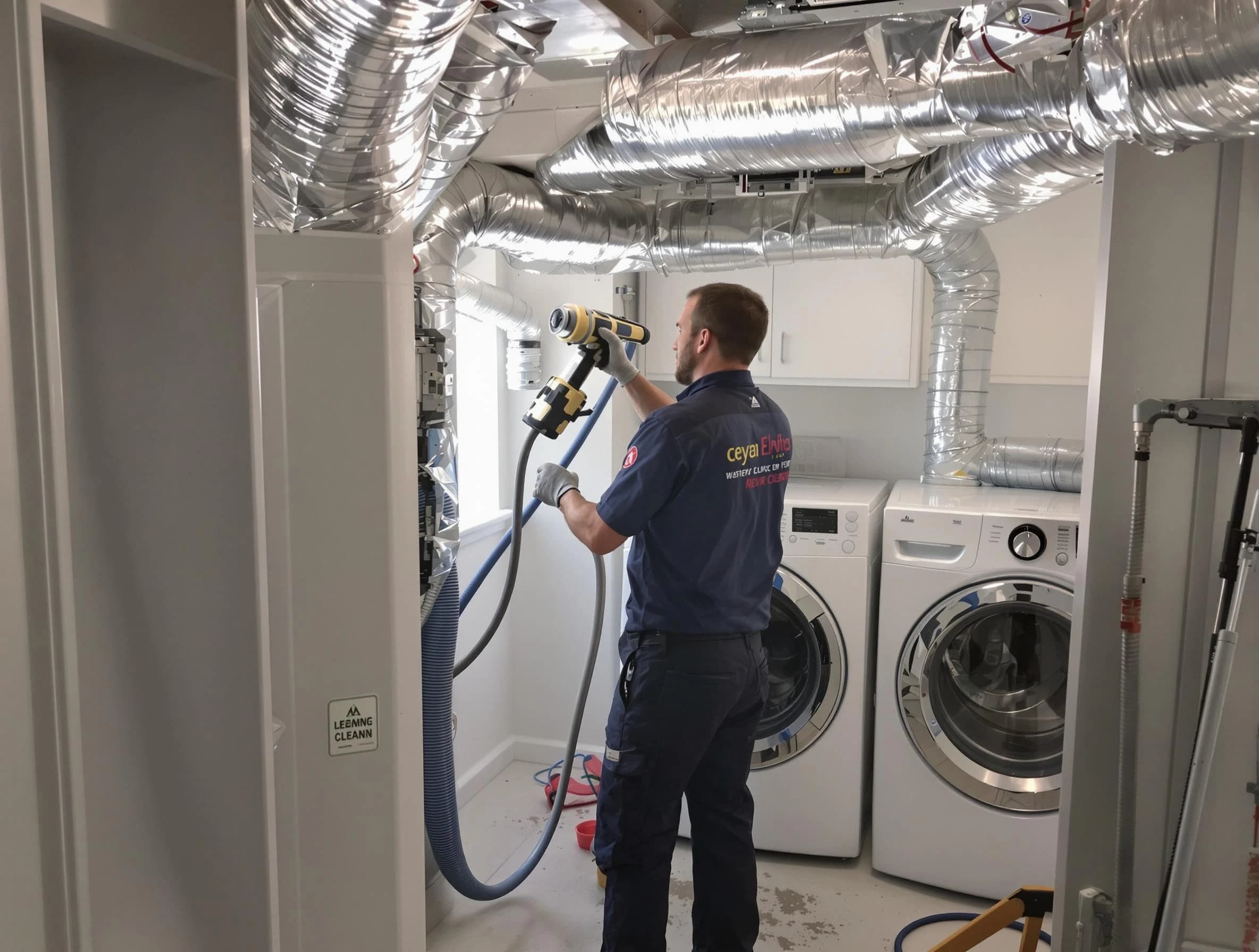 Villa Rica Dryer Vent Cleaning specialist using advanced equipment for thorough duct cleaning in Villa Rica