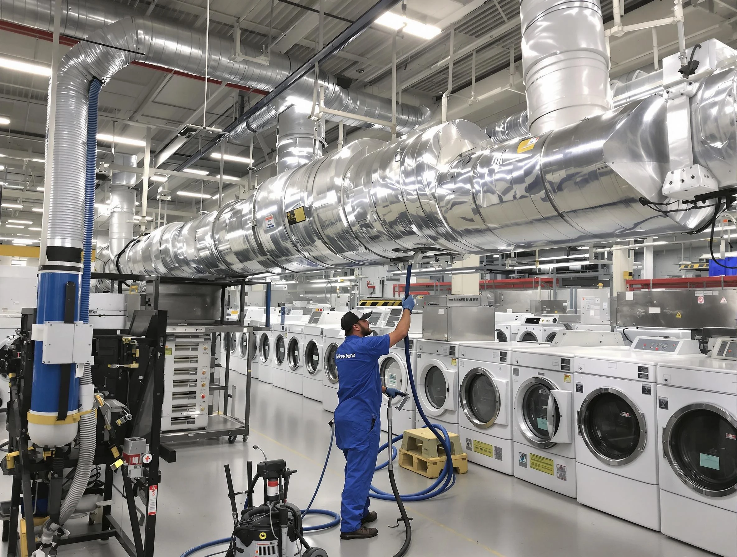 Villa Rica Dryer Vent Cleaning team performing heavy-duty industrial dryer vent cleaning in Villa Rica